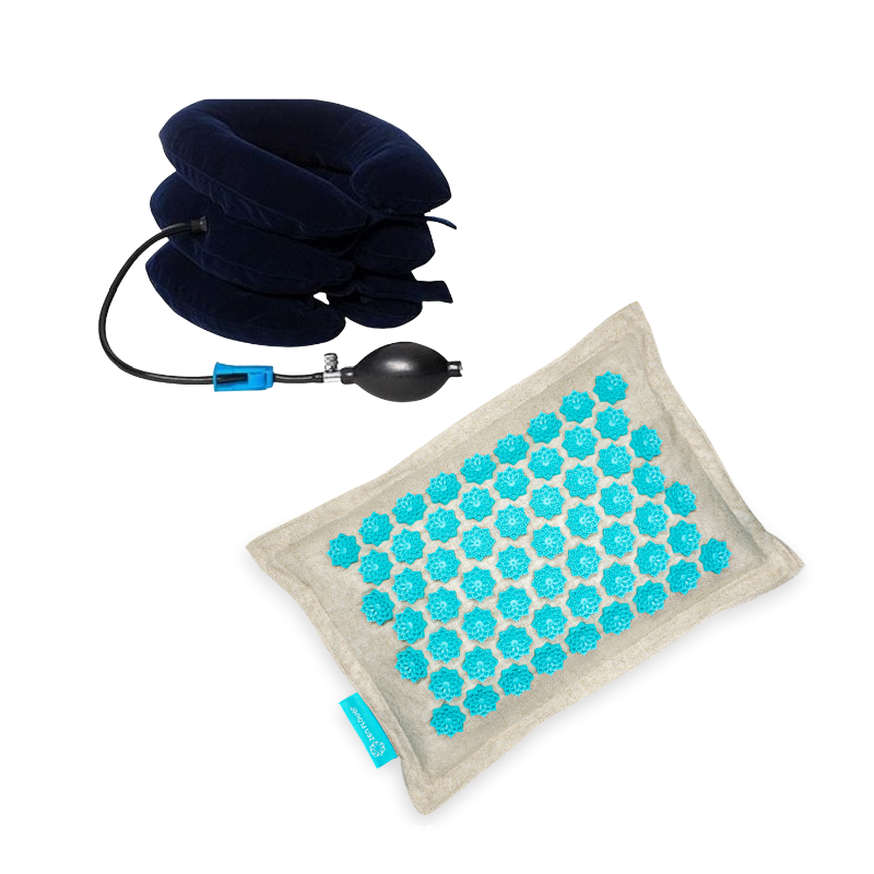 NeckTrack + coussin acupression Zen Flower fleurs de champ - douleurs du cou - Medi-Lum