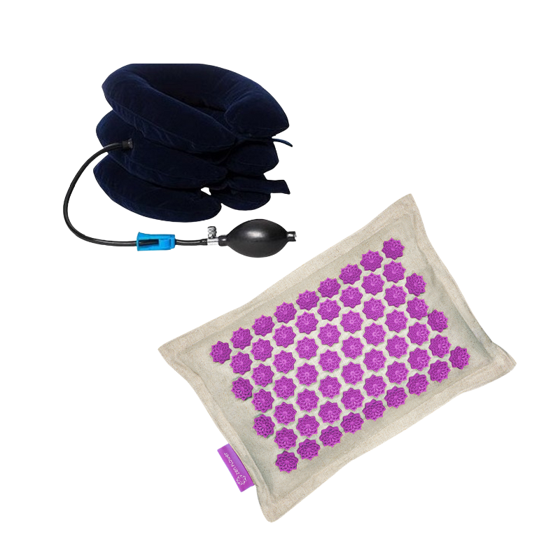 NeckTrack + coussin acupression Zen Flower fleurs de champ - douleurs du cou - Medi-Lum
