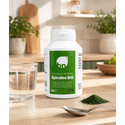Bio-Spirulina von BN Nutrition, 100 % rein, reich an Eisen und Nährstoffen, Medi-Lum