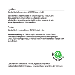 Bio-Spirulina von BN Nutrition, 100 % rein, reich an Eisen und Nährstoffen, Medi-Lum